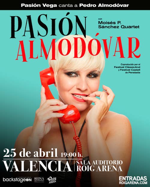 Pasión Vega homenajeará el universo Almodóvar el 25 de abril en la Sala Auditorio Roig Arena