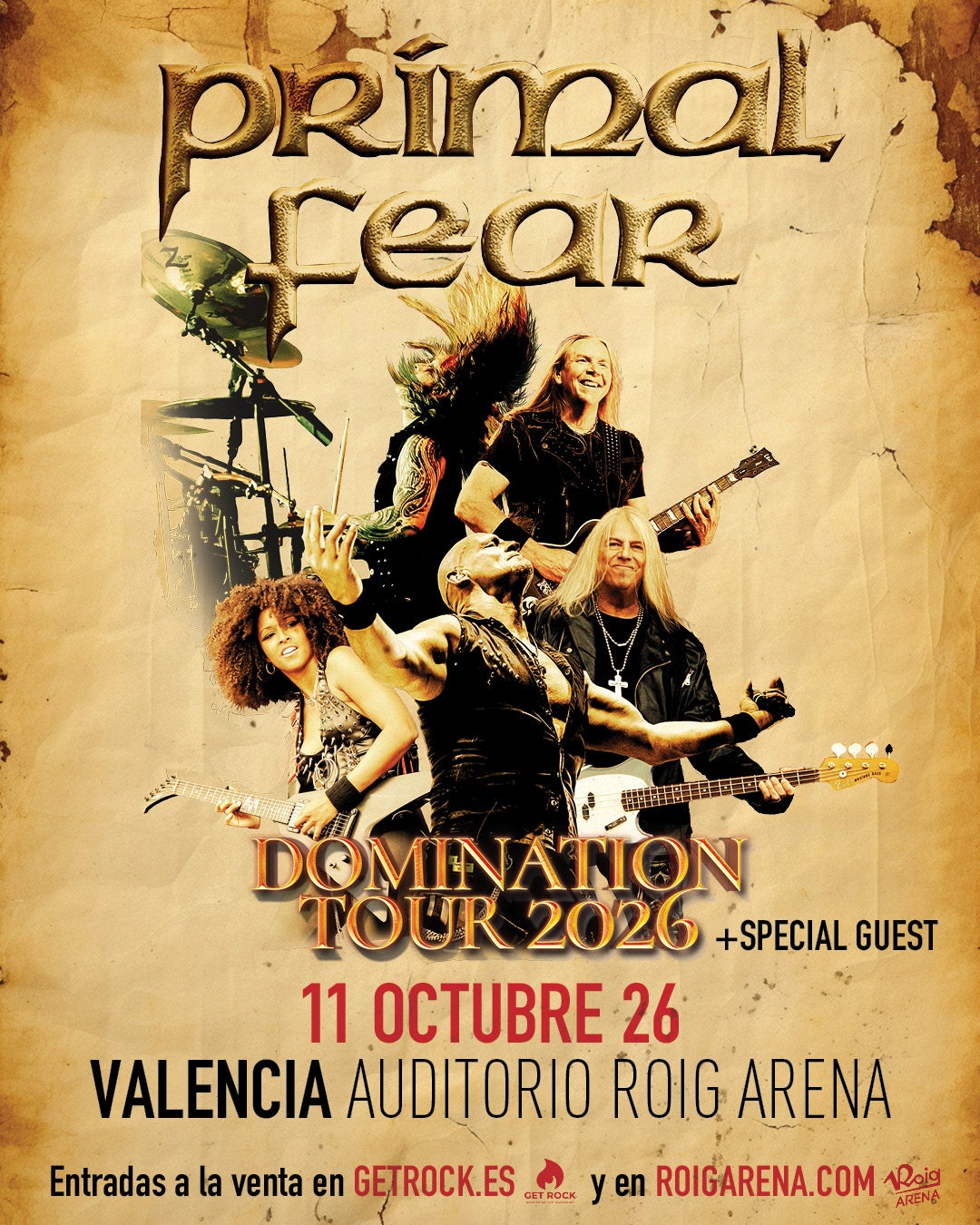 Anuncio Concierto Primal Fear