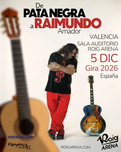 Raimundo Amador actuará el 5 de diciembre en la sala Auditorio Roig Arena