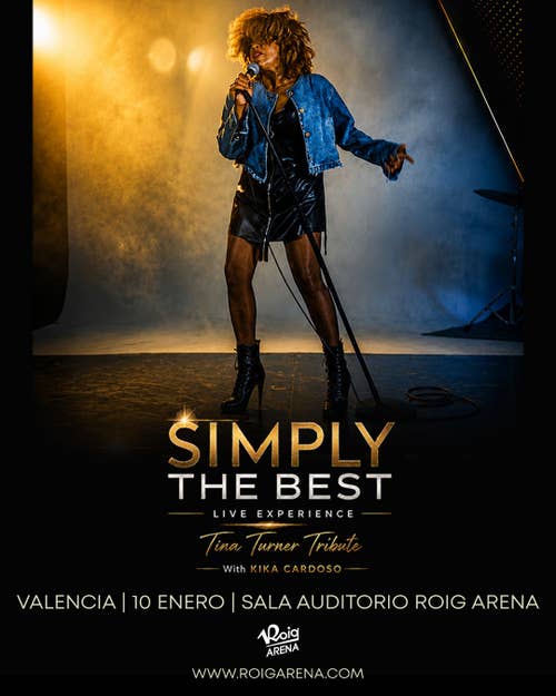 El espectáculo “Simply The Best” llevará los éxitos de Tina Turner a la sala Auditorio Roig Arena el 10 de enero