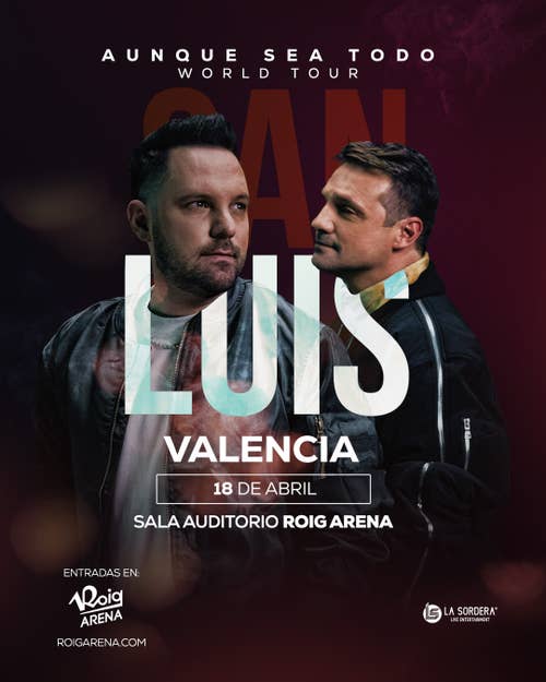 El dúo venezolano SanLuis actuará el 18 de abril en la Sala Auditorio Roig Arena