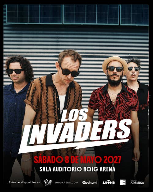 Los Invaders actuarán el 8 de mayo en la sala Auditorio Roig Arena