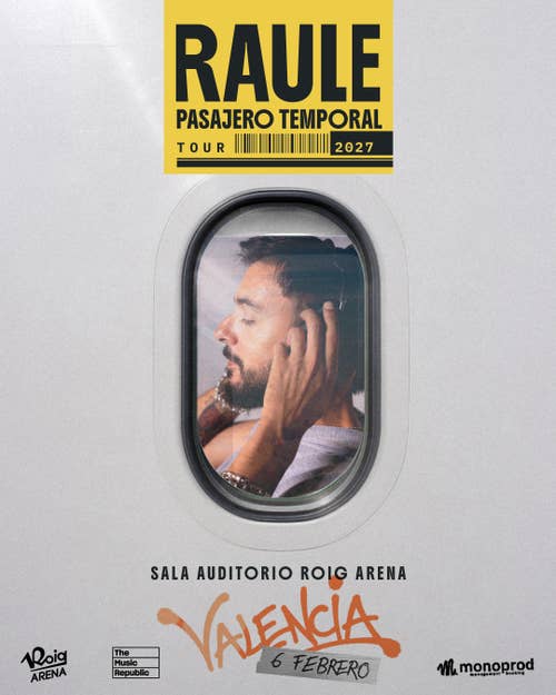 Raule traerá la gira “Pasajero Temporal 2027” a la Sala Auditorio Roig Arena el 6 de febrero