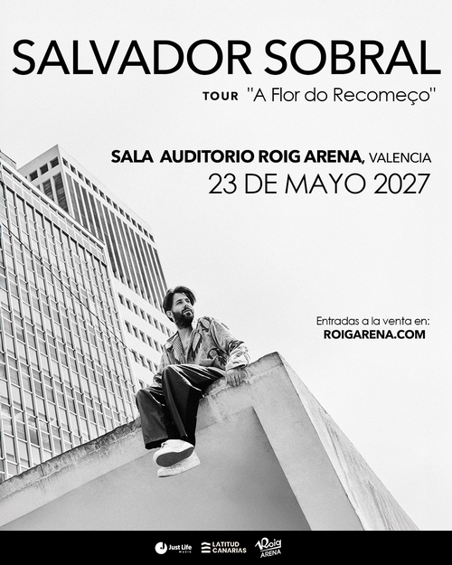 Salvador Sobral ofrecerá un concierto en la Sala Auditorio Roig Arena el 23 de mayo