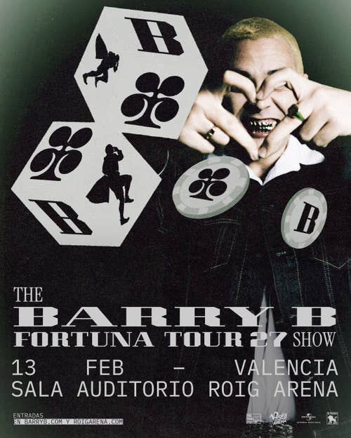 Barry B actuará el 13 de febrero en la Sala Auditorio Roig Arena