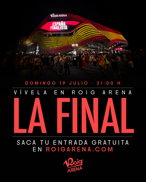 Roig Arena proyectará la Final del Mundial en sus pantallas gigantes