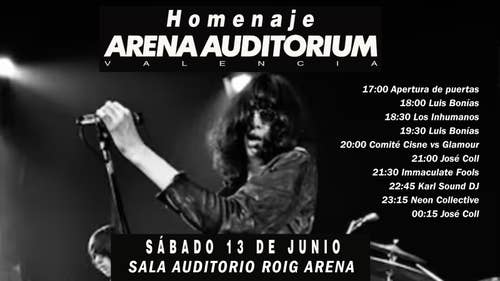 La historia de Arena Auditorium vuelve a cobrar vida este sábado en la Sala Auditorio Roig Arena
