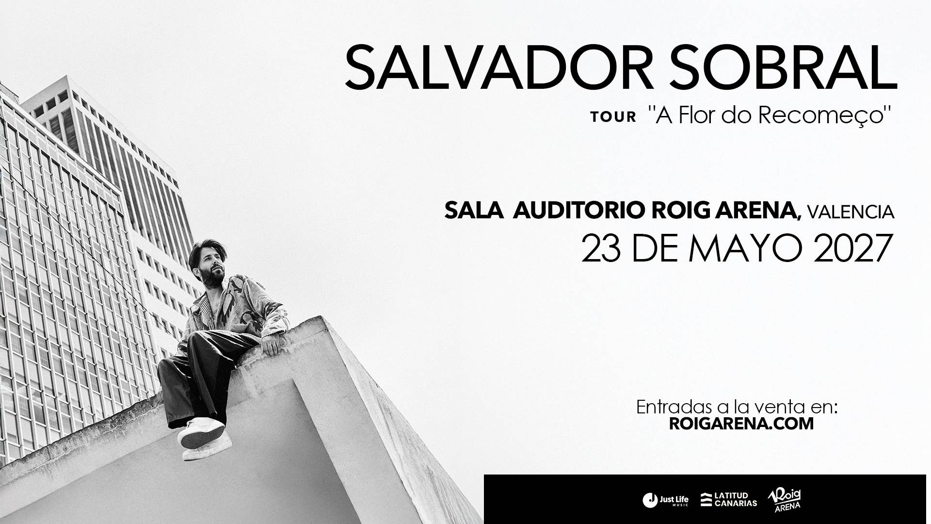 Salvador Sobral ofrecerá un concierto en la Sala Auditorio Roig Arena el 23 de mayo