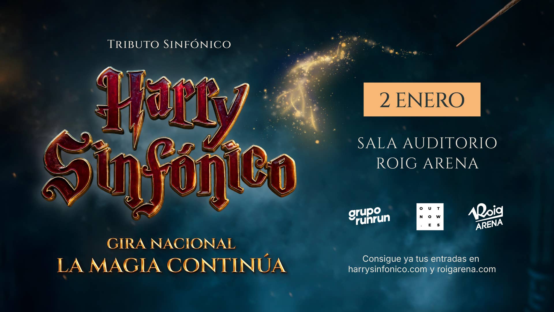 La magia de Harry Potter llega el 2 de enero a la Sala Auditorio Roig Arena con un concierto sinfónico