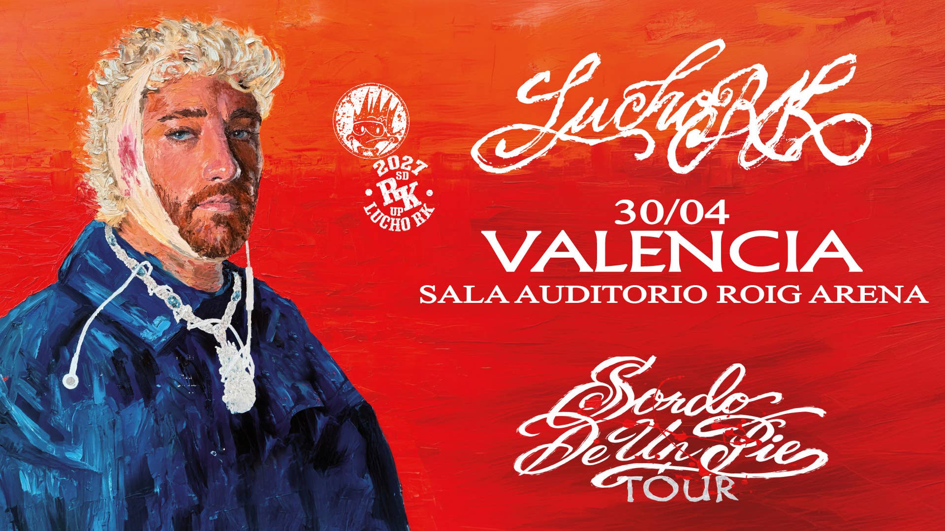 Lucho RK actuará el 30 de abril en la Sala Auditorio Roig Arena