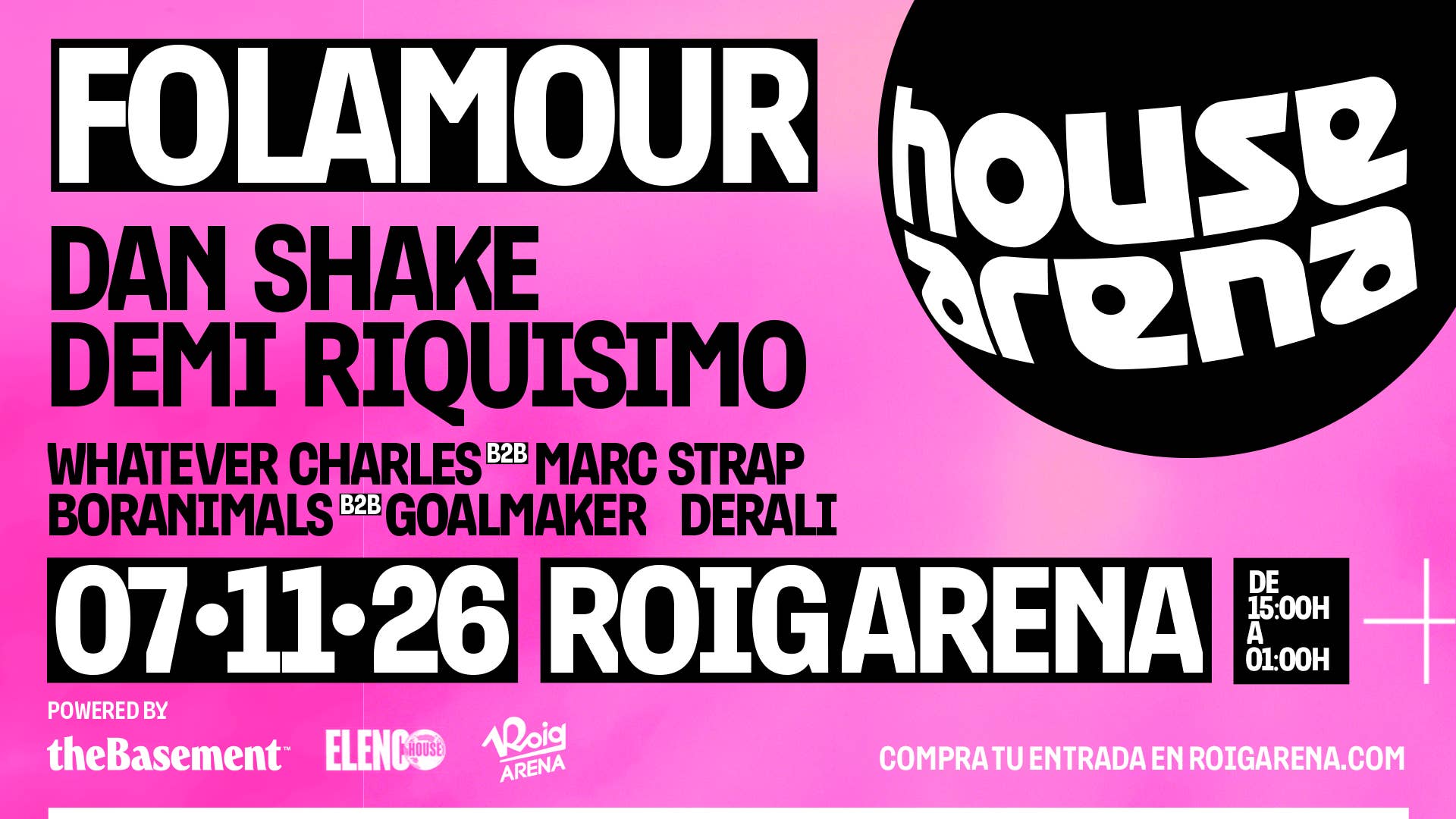Roig Arena acogerá el 7 de noviembre House Arena, un nuevo festival dedicado a la música house