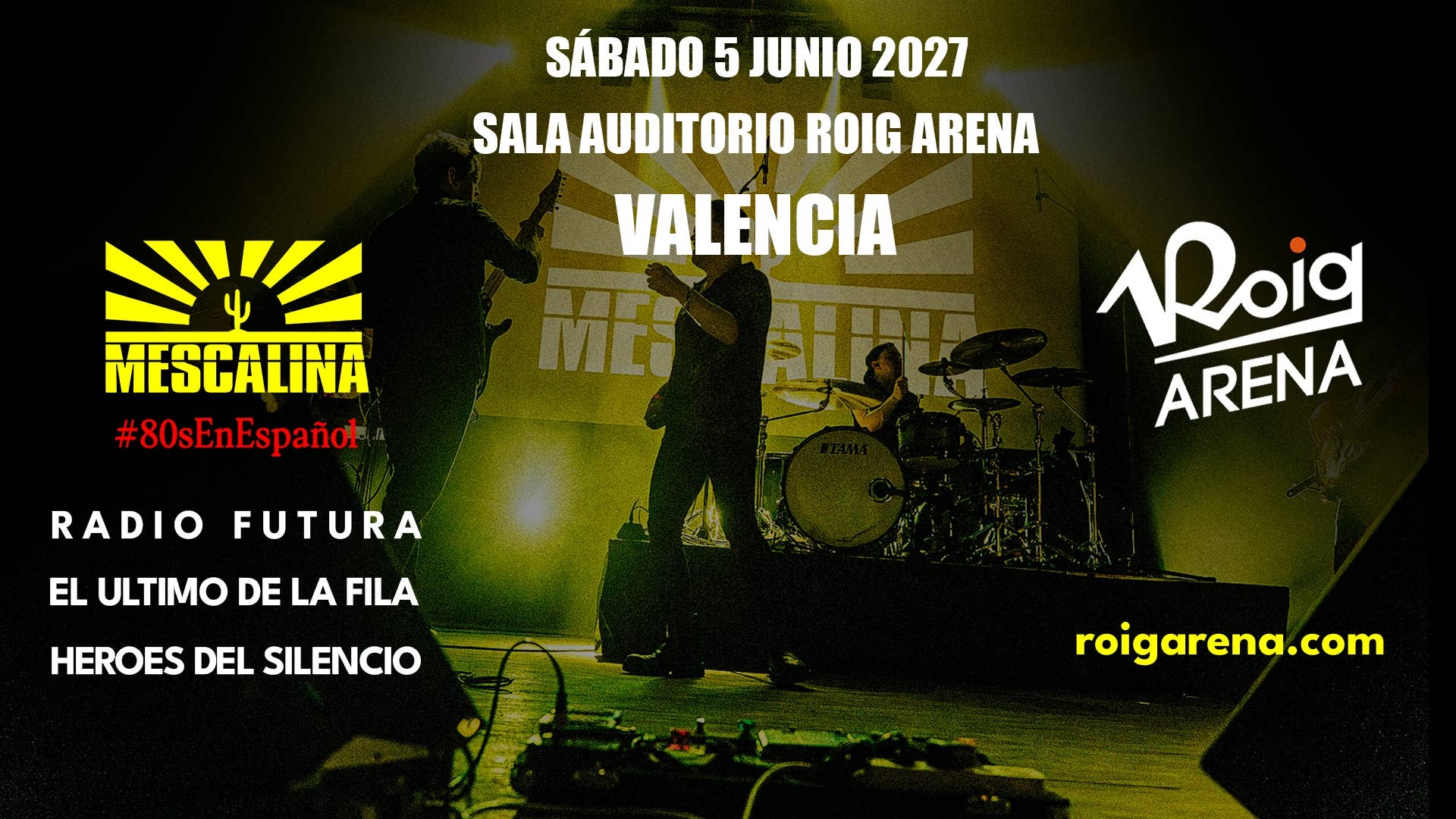 Los valencianos Mescalina actuarán en la sala Auditorio Roig Arena el 5 de junio