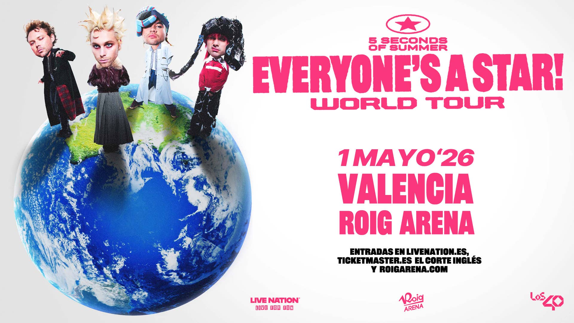 Anuncio Concierto 5 Seconds of Summer