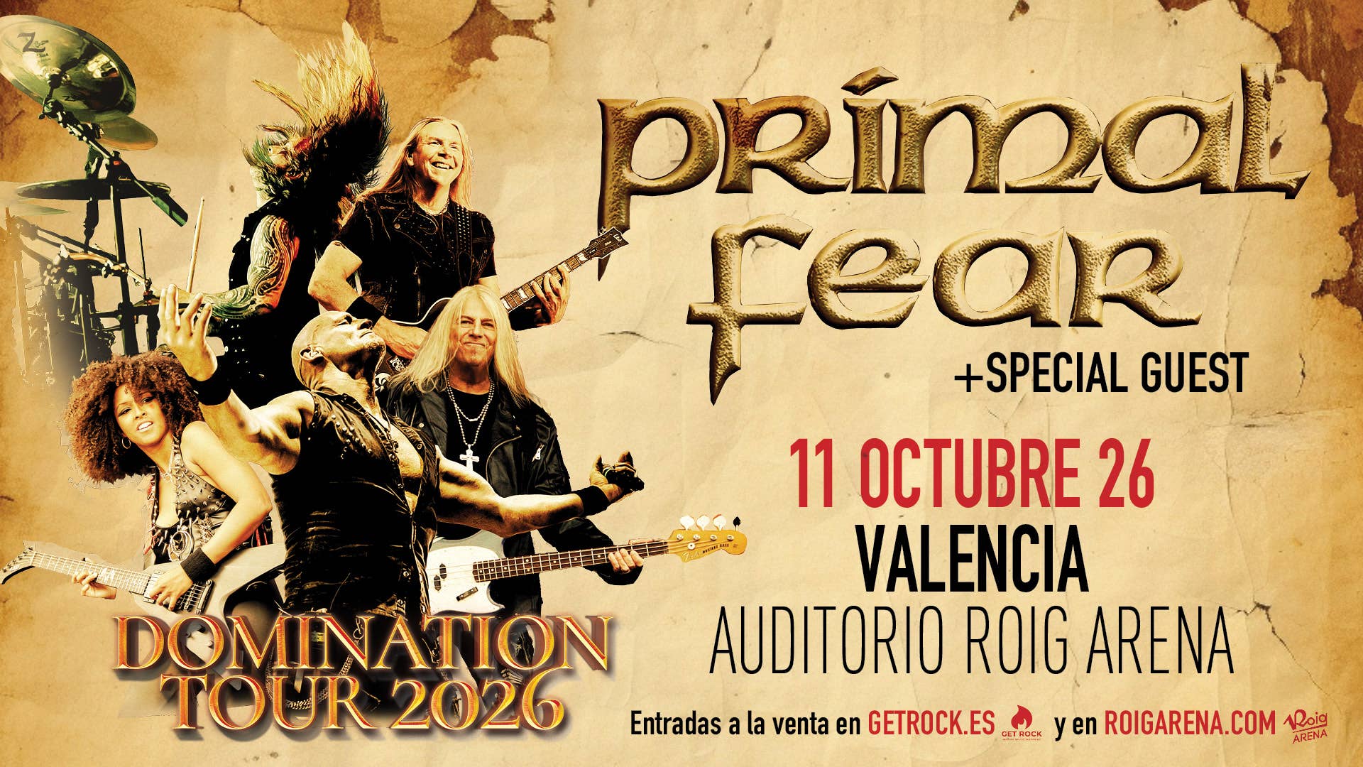 Anuncio Concierto Primal Fear