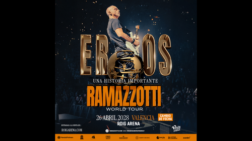 El concierto de Eros Ramazzotti en el Roig Arena se aplaza al 26 de abril de 2028