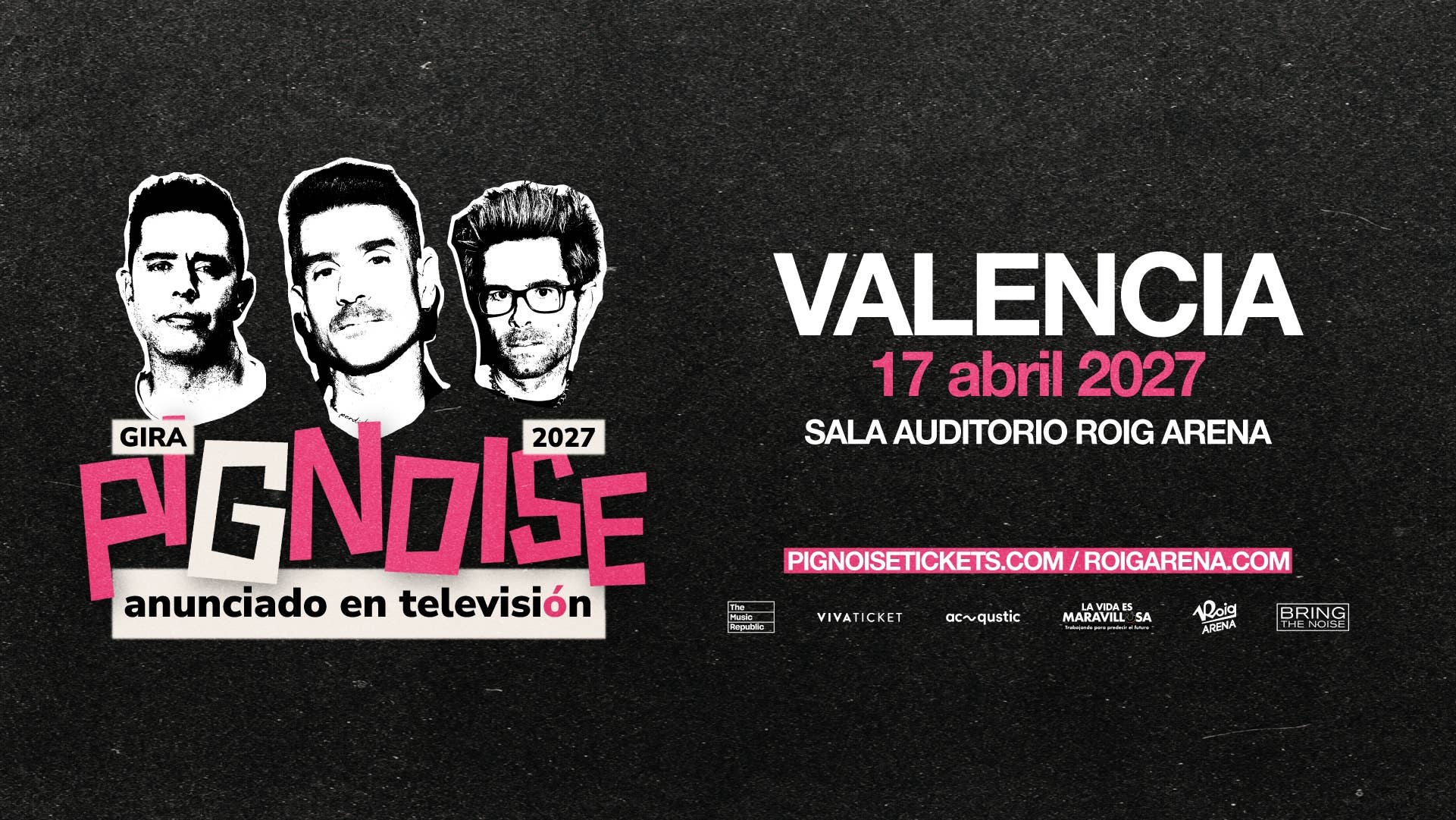 Pignoise celebrará los 20 años de “Anunciado en Televisión” el 17 de abril en la Sala Auditorio Roig Arena