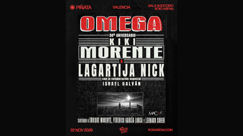 Kiki Morente y Lagartija Nick actuarán el 22 de noviembre en la sala Auditorio Roig Arena