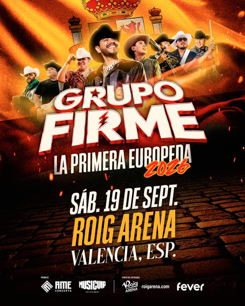 Grupo Firme arranca su gira europea en Roig Arena el 19 de septiembre