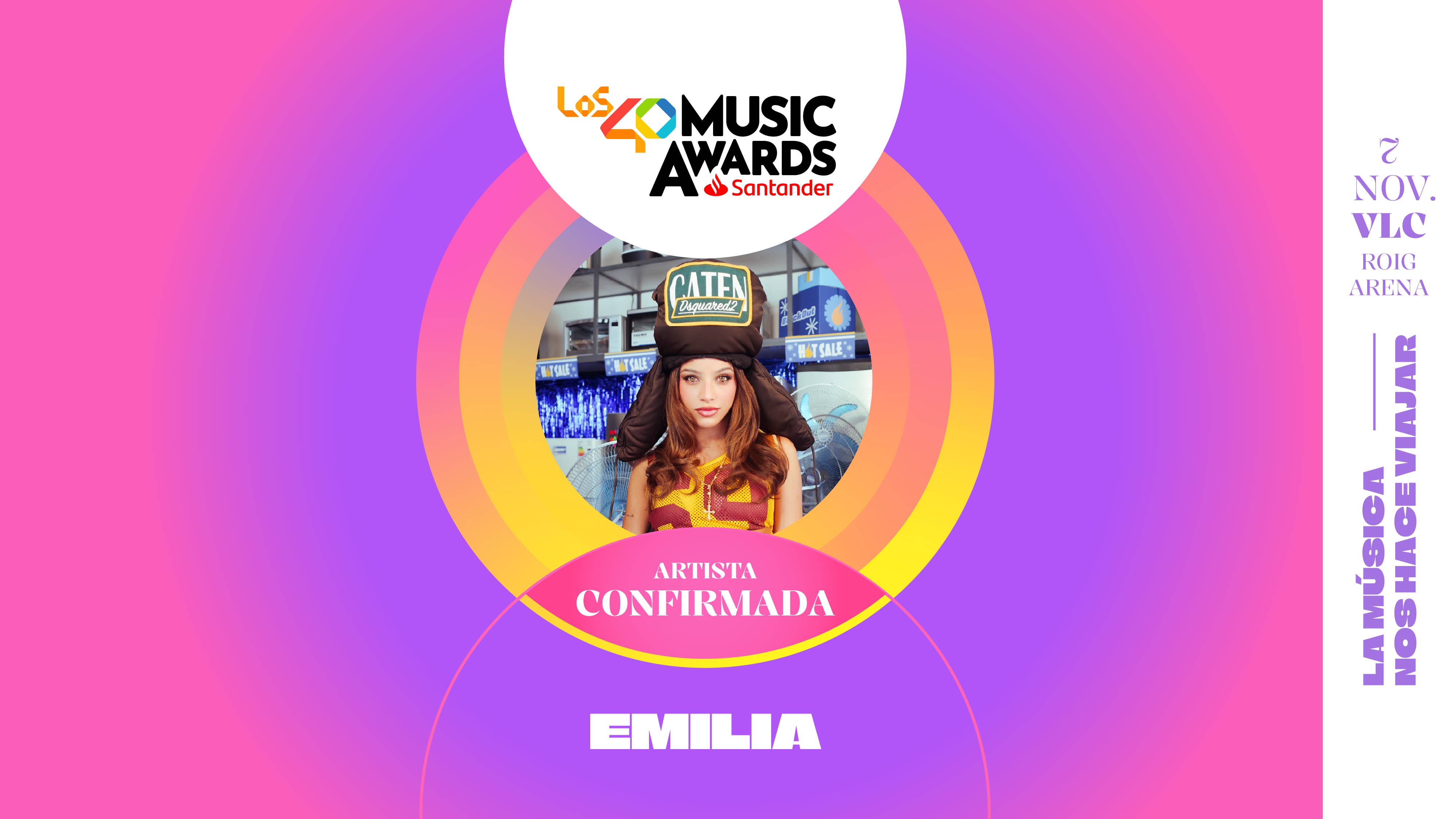 Anuncio Emilia LOS40 Music Awards