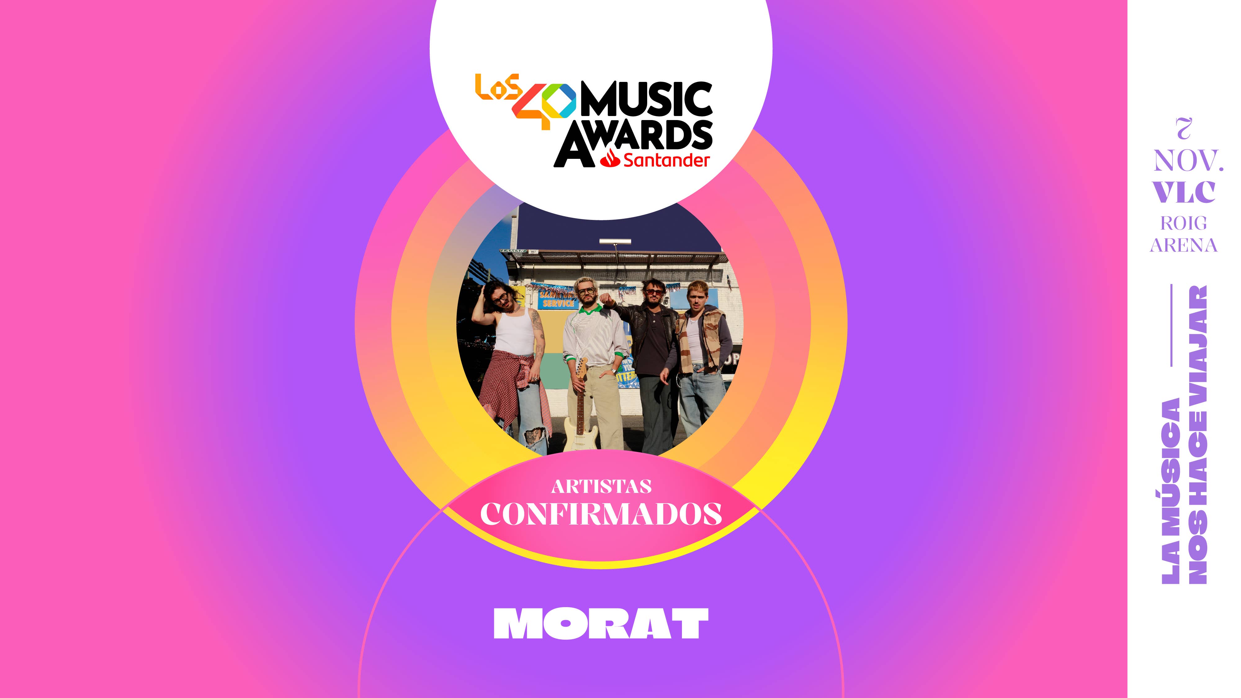 Morat, Confirmado LOS40 Music Awards