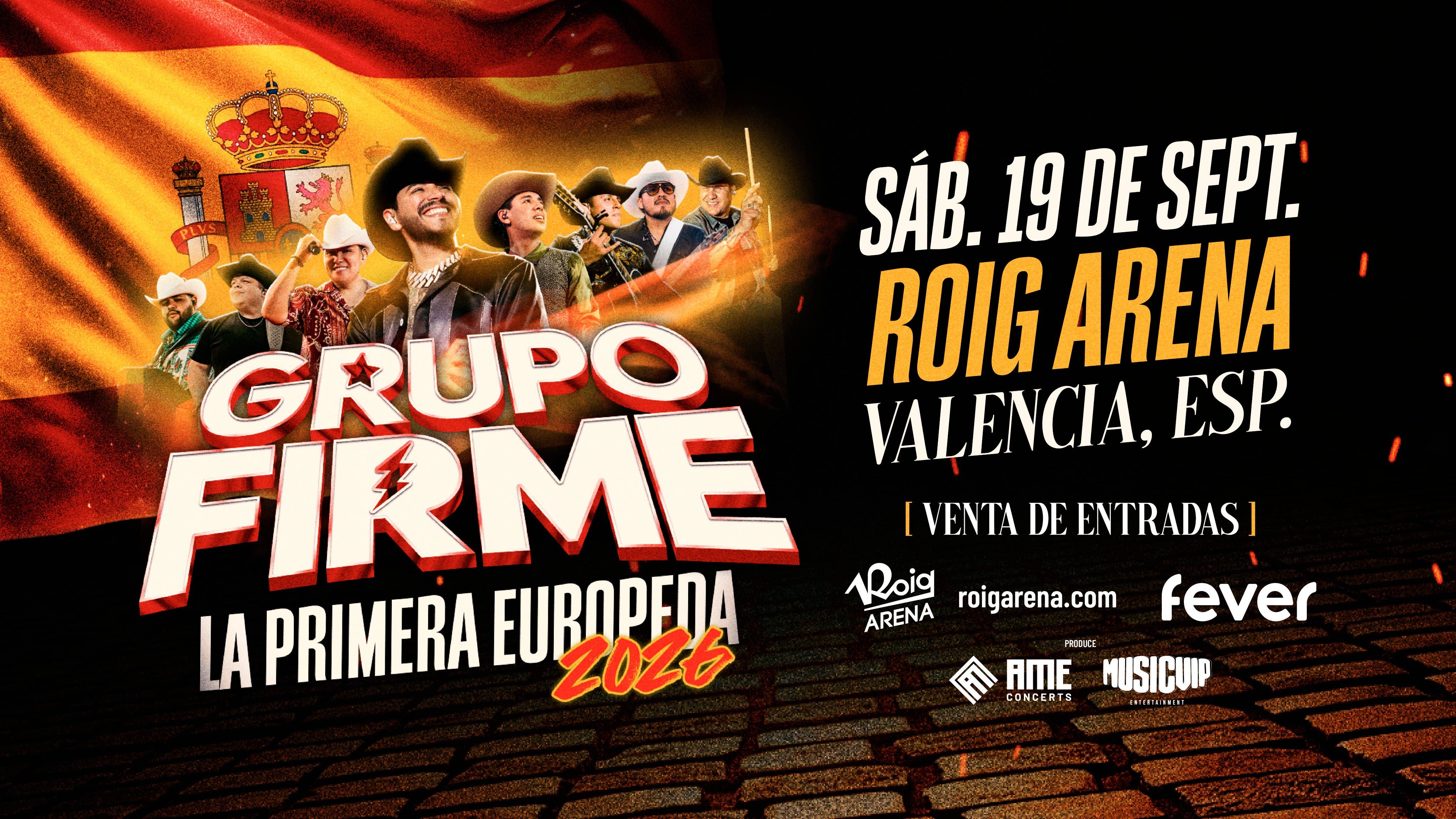 Grupo Firme arranca su gira europea en Roig Arena el 19 de septiembre
